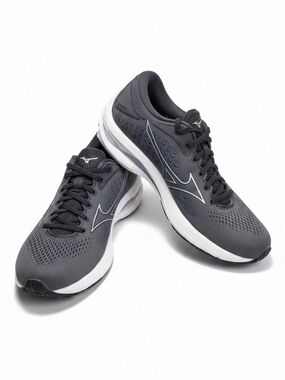 Mizuno Wave Rider 25 Men's Running Sneakers Mesh Breathable Gray Purple 11.5